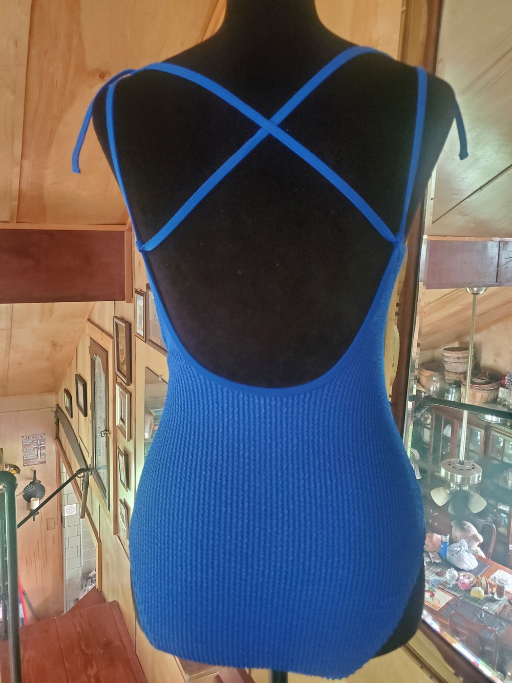 No Boundaries Multicolor Floral Crochet Swim Coverup Dress & One Piece Suit Set - Picture 8 of 10